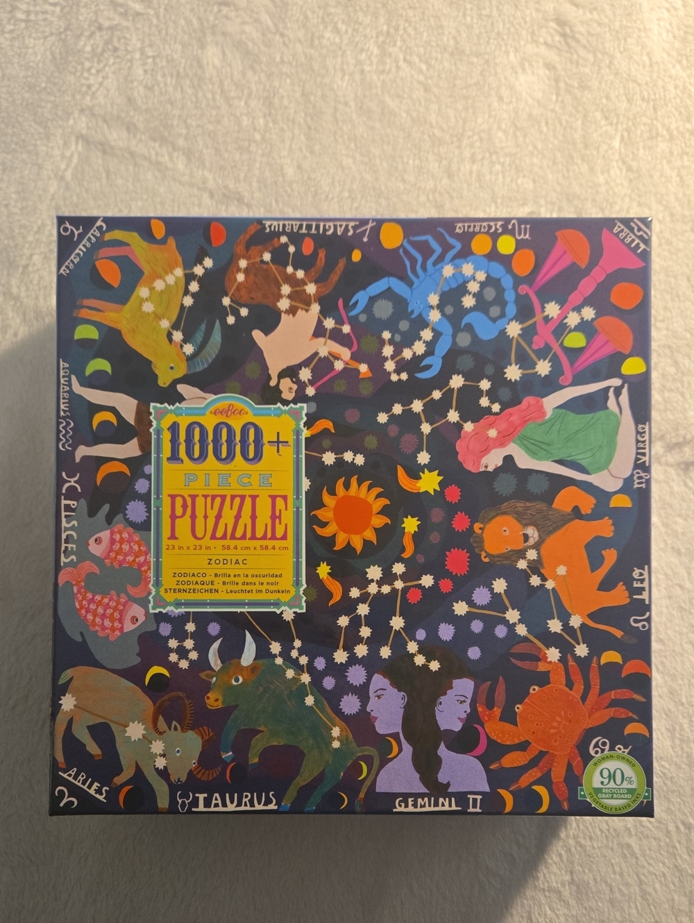 NEW Eeboo 1000+ Piece Zodiac Puzzle - Colorful Constellation Design